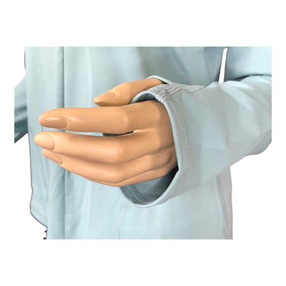 Shadow Sport - Fitted Mock-Neck Zip Front Jacket in light blue. NWT! - Picture 7 of 8